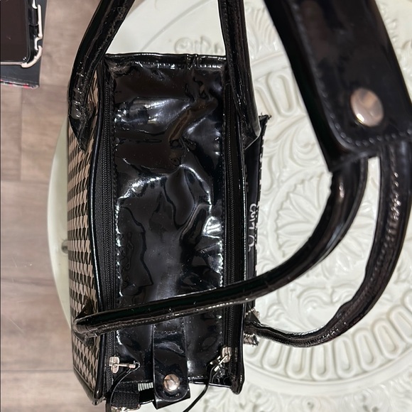 Zack & Zoey Black and White Houndstooth pet carrier handBag Xxs-XS pets NWT - Picture 7 of 14